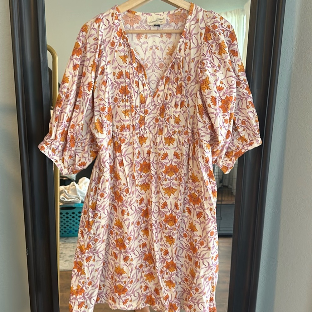 Floral puff sleeve mini dress